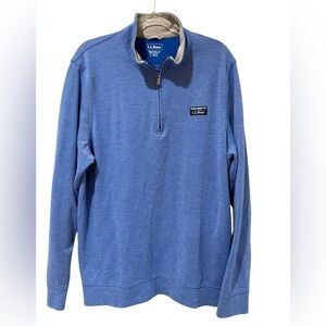 L.L. Bean Men's Zip-Up Sweater in Blue L Tall